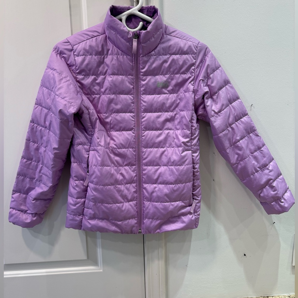 REI Kids Down Purple Puffer Jacket size 10-12